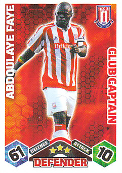 Abdoulaye Faye Stoke City 2009/10 Topps Match Attax Club Captain #EX103
